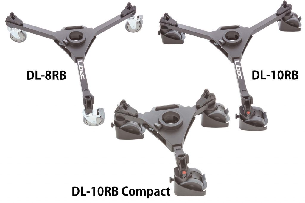 リーベック、三脚用ドリーの新商品『DL-8RB』『DL-10RB』『 DL-10RB