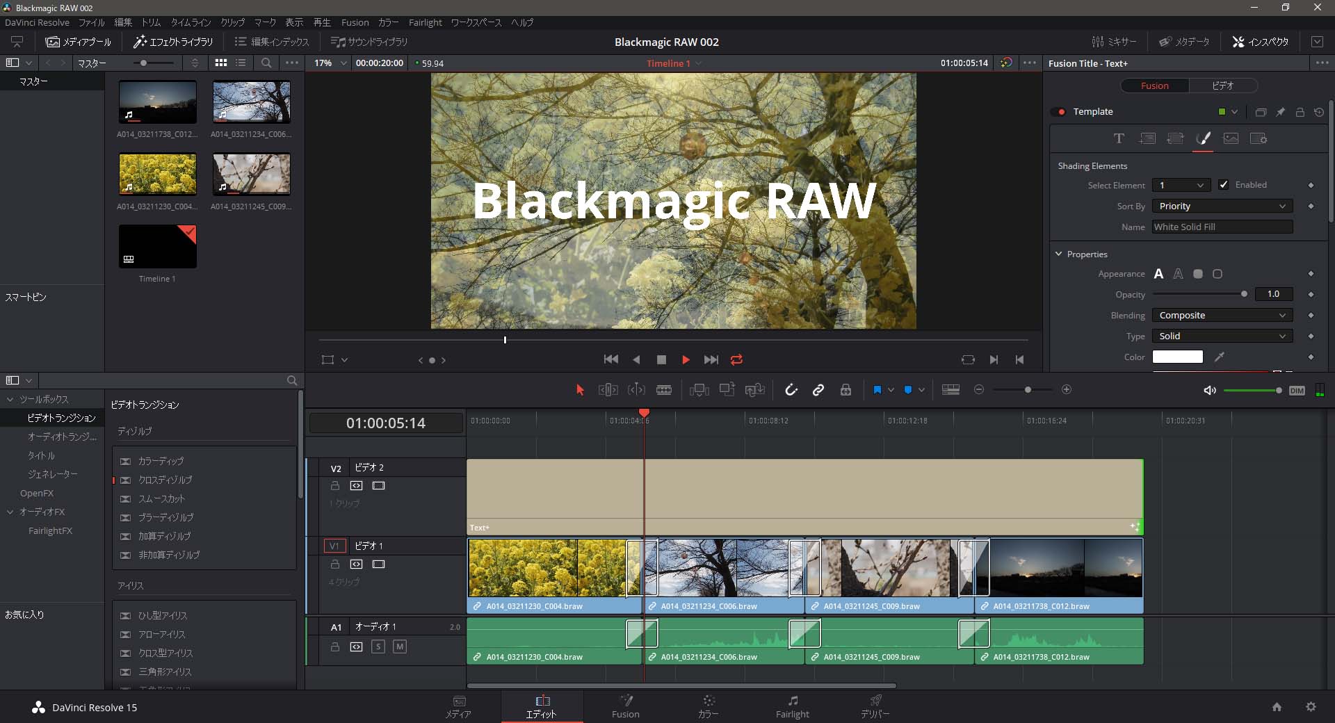 Blackmagic Raw Davinci Resolve Studio 15 最新のrtx世代quadro Gpuの4k Raw編集のパフォーマンスを診断する ビデオsalon