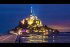 【Views】1123『モン・サン・ミッシェル（Mont Saint-Michel） | Cinematic Travel』2分21秒〜モン・ サン・ミッシェルの昼と夜を描く