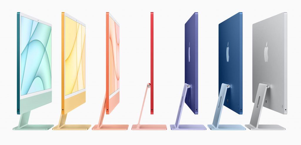 アップル、M1チップ搭載で全7色展開の新しい24インチiMacを発表 