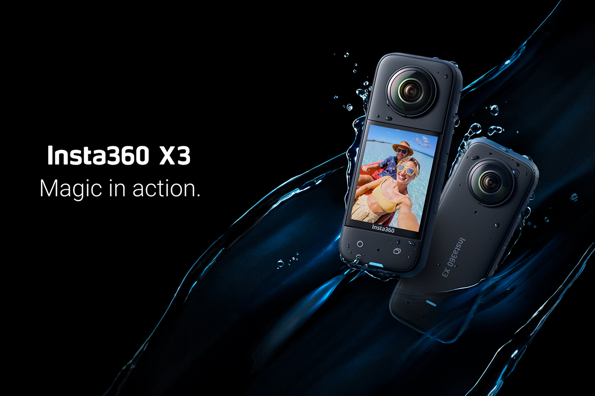 INSTA360 X3 アクション カメラ 自撮り棒 三脚 & 予備バッテリー