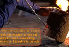 【Views】2548『Wood candle & cook〜How to make a wood candle and cooking with a Swedish torch〜』5分57秒