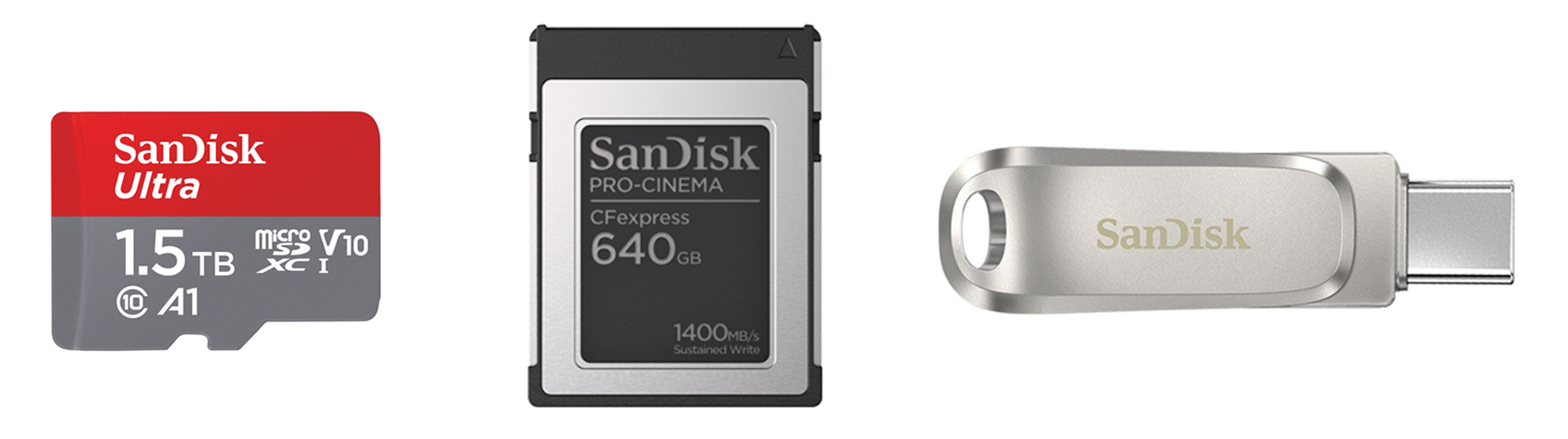 ウエスタンデジタル、サンディスクのウルトラ microSDカード1.5TBなど3